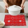 REGALWOVEN Love Hearts Placemats Set of 6, Happy Valentine's Day Dining Table Place Mats, Wedding Anniversary Holiday Decor - 4 of 4