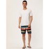 Lars Amadeus Men's Summer Drawstring Waist Contrast Color Printed Swim Shorts - 3 of 4