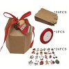 Hachikiko 24-Pack Christmas Gift Boxes with Ribbon & Tags, Santa Claus Reindeer Snowman Designs for Holiday Cookies Candy Party Favors - 2 of 4