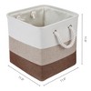 REGALWOVEN Cotton Collapsible With Handles Storage Open Storage Bins 3 Pcs - 4 of 4