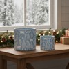 Winter Stone Planter Container Set 3.5 to 5 inch Height – Blue White Decorative Pots by Melrose - 2 of 3