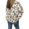 Women's Leopard Cowlneck Sweater - honeyme - 3 of 3