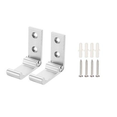 Unique Bargains Aluminum Alloy Round-Headed Folding Coat Hooks
