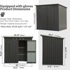 5'x3' Outdoor Storage Shed With 16 Air Vents, Key Lock, Leak Proof Roof Galvanized Steel Storage Cabinet, Anti Corrosive Metal Garden Shed For Lawn - 2 of 4