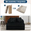 54.3" Oversized Chaise Lounge Indoor, Wide Boneless Corduroy Loveseat with 4 Pillows, Armrests, Comfy Fluffy Reading Couch for Living Room - 3 of 4