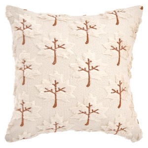 REGALWOVEN Maple Leaves Embroidery Soft Plush Throw Pillow Covers  1 Pc - 1 of 4