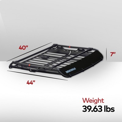 Yakima Medium Black Steel Cargo Basket Roof Rack with Quick Release