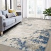 Washable Modern Abstract Rug Non Slip Low Pile Rug Soft Throw Floor Cover Foldable Indoor Carpet for Living Room Bedroom - 2 of 4