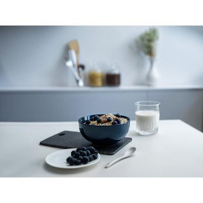 Navy Blue Ceramic Cereal and Soup Bowls Set of 6