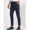 Lars Amadeus Men's Striped Slim Fit Flat Front Dress Pants - 2 of 4