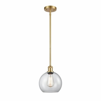 Athens - 1 Light Stem Hung Mini Pendant In Industrial Style-10 Inches Tall and 8 Inches Wide