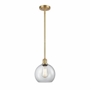 Athens - 1 Light Stem Hung Mini Pendant In Industrial Style-10 Inches Tall and 8 Inches Wide - 1 of 1