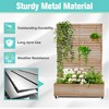 TOAOTBNBO Metal Raised Garden Bed with Trellis and Wheels, Metal Planter Box with Trellis, Garden Box for Climbing Plants, Flower - 4 of 4