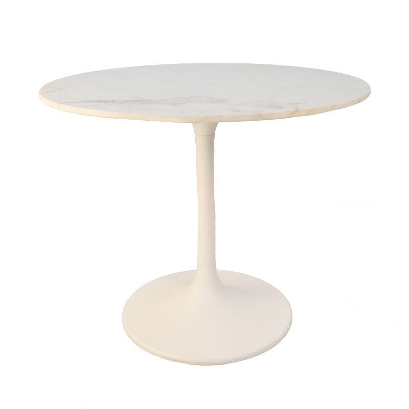 36" Zaha Round Marble Top Dining Table - Carolina Chair & Table, 1 of 7