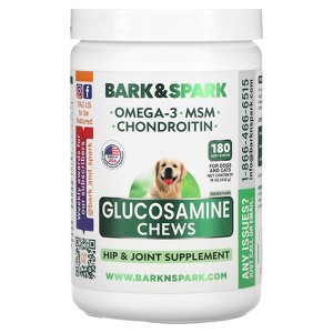 Bark&Spark Glucosamine Chews, For Dogs and Cats, Chicken , 180 Soft Chews, 15 oz (432 g) - 1 of 3