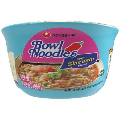 Nongshim Bowl Noodle Soup Spicy Shrimp 3.03 oz