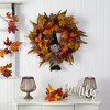 Nearly Natural 28-in Harvest Fall Gnome Artificial Autumn Wreath - 3 of 3