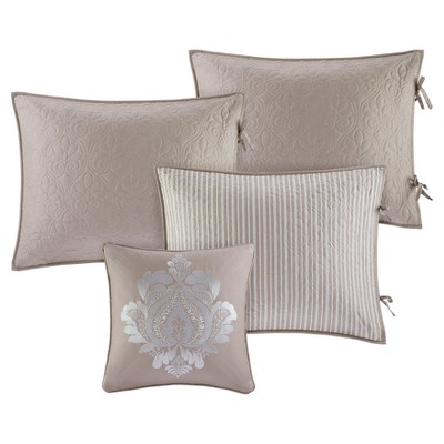 Gray Cotton Twin Reversible Floral Daybed Set