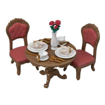 Calico Critters Town Series Chic Dining Table Set, Dollhouse Furniture