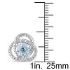 EVERLY JEWELRY | Sterling Silver 2 CT TGW Blue Topaz and 1/10 CT TDW Diamond Infinity Stud Earrings - 3 of 3