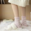 Anna-Kaci 3 Pairs Plush Crew Socks with Cozy Striped Design - 4 of 4