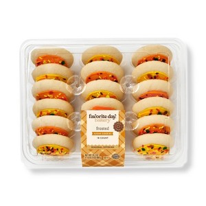 Orange and Yellow Frosted Sugar Cookies - 24.3oz/18ct - Favorite Day™ - 1 of 3