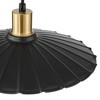 Possini Euro Design Piaza 12 1/4" Mid Century Modern Pendant Ceiling Light Fixture Dining Room Over Table Kitchen Island Hanging Black Gold Finish - 4 of 4