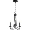 Quorum Lighting Brooks 3-Light Chandelier, Noir Finish, 16 Width, 20.5 Height - 3 of 3