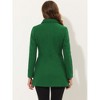 INSPIRE CHIC Women's Christmas Peter Pan Collar Double Breasted Long Trench Winter Pea Coat - 4 of 4