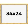 PosterPalooza | Minimalist Shadow Box Gold Picture Frame - UV Acrylic, Backing Board, Hanging Hardware - 2 of 4