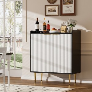37.4'' Modern Coffee Bar Cabinet With Wine Racks And Drawer Storage For Living Room - 1 of 4