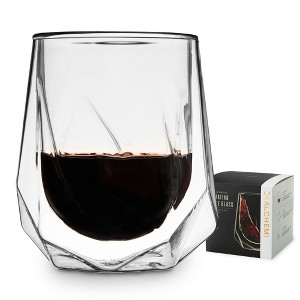 Viski Aerating Wine Glass, Tasting Tumbler, Double Walled Specialty Clear Glass, Dishwasher Safe, 8 Oz, Set of 1 - 1 of 4