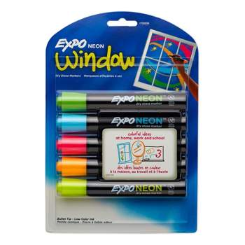 Expo Neon Dry Erase Marker, Bullet Tip, Assorted, Pack of 5
