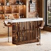 Coucheta 63" Long Bar Table with 2 Tier Storage Shelves, Counter Height Pub Table for Dining Room, Living Room or Kitchen - 4 of 4