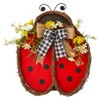 The Lakeside Collection Handcrafted Rattan Bee or Ladybug Wall Decor with Vibrant Yellow Flowers - 3 of 4