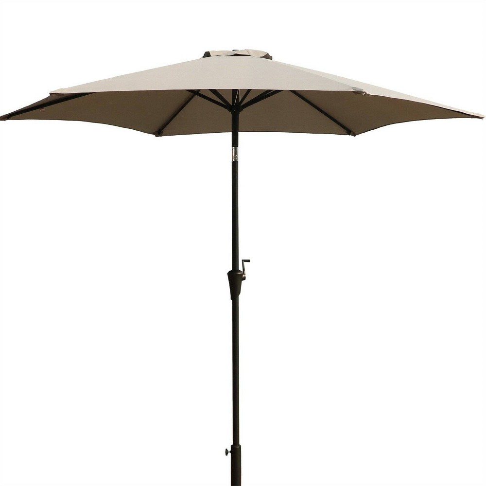 Photos - Parasol 9' Aluminum Outdoor Patio Umbrella with Carry Bag Gray - Wellfor