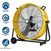BILT HARD 24" 8100 CFM High Velocity Industrial Drum Fan 3-Speed Yellow Shop Fan for Garage, Warehouse, Workshops, Factory and Basement, UL Listed - 2 of 4
