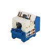 Monoprice Cat6 Punch Down Keystone Jack - Blue | 110 Type IDC, 90 Degree Connection - 3 of 4