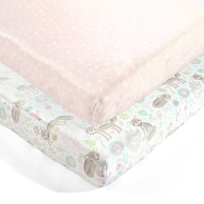 Lush Décor Soft & Plush Fitted Crib Sheet - 2pk