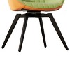 SEVOBAL Dining Chairs Set of 4 Modern PU Leather Decorative Chair with Thick Cushioned Seat and Black Metal Legs, Green, 25.59"*16.53"*31.1" - 2 of 4