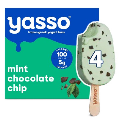 Yasso Frozen Greek Yogurt - Mint Chocolate Chip Bars - 4ct