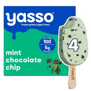 Yasso Frozen Greek Yogurt - Mint Chocolate Chip Bars - 4ct - 1 of 4