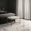 Meridian Furniture,Valley Chenille Fabric Bench - 2 of 4