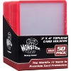 Monster Top Loaders for Trading Cards - 50, 3x4" Clear Hard Plastic Protector w Red Border- Compatible w Yugioh, Sports & More - 2 of 4