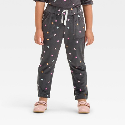 Image of Toddler Girls' Printed Velour Pants - Cat & Jack™ Jack™ 12M
