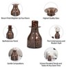 Decorative Frosted Glass Bottle Vase with Removeable Lid for Living Room Decor - Stylish Flower Vase for Flowers, Bedroom, and Home Decor - Brown - 3 of 4