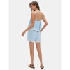 EXLURA Women's Summer Romper 2025 Spaghetti Strappy Ruffle Jumpsuit Halter Neck Pleated Outfits with Pockets - 2 of 4