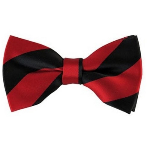 Large Bowtie, Stone Stitched, - Black/Red, RD