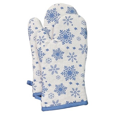 Snowflake Blue and White Cotton 6-Piece Kitchen Set