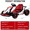 24V Electric Go Kart for Kids, Drift Kart with 2¡Á200W Motors, 7Ah Battery, Pedal Drive, Racing Go Kart Toy for Outdoor Fun - 2 of 4
